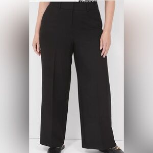 LANE BRYANT 14 BLACK THE PERFECT DRAPE HIGH RISE WIDE LEG PANTS ALMOST NEW